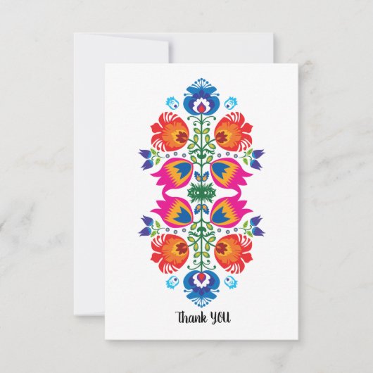 Beau Folklore rose, rouge et Merci bleu (Devant)