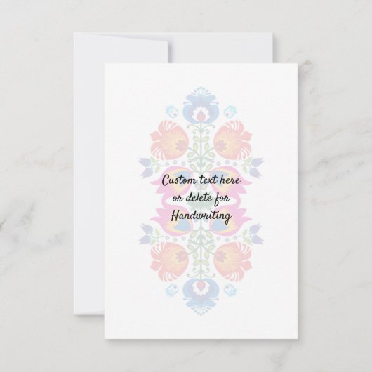 Beau Folklore rose, rouge et Merci bleu (Dos)