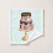 Beau gâteau de fête de Glam brillant (Gant de toilette)