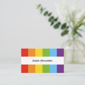 Beau Gay Rainbow Minimal Carte de visite LGBT (Debout devant)