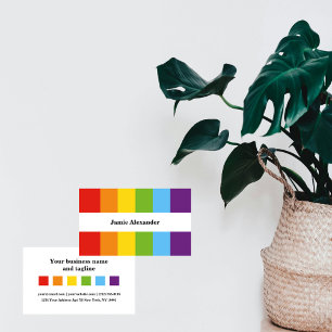 Beau Gay Rainbow Minimal Carte de visite LGBT