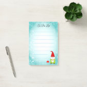Beau gnome sur note post-it bleu turquoise et blan (Bureau)