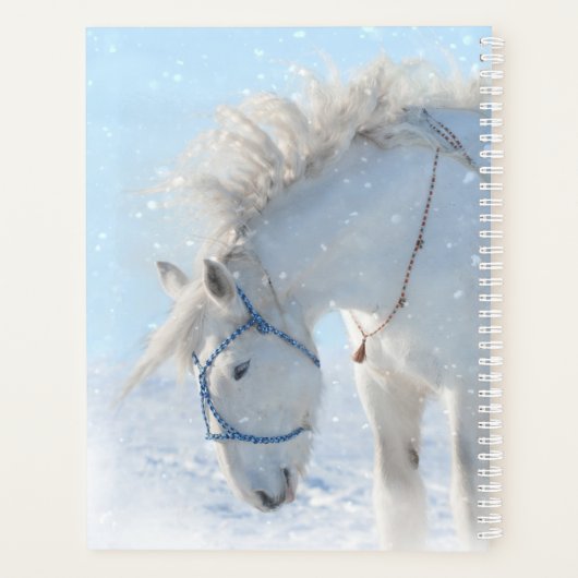 Beau Horses Photo Planner Couverture dure (Dos)