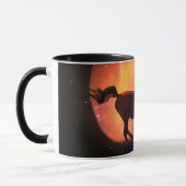 Beau Imaginaire Cheval Lune Coffee Cup Mug (Gauche)