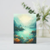 Beau Imaginaire Enchanted Paysage Carte postale (Debout devant)