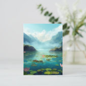 Beau Imaginaire Enchanted Paysage Carte postale (Debout devant)