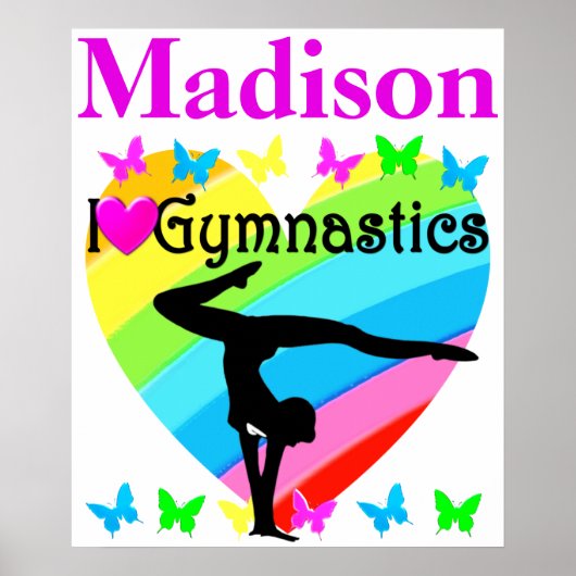 BEAU J'ADORE GYMNASTIQUE POSTER PERSONNALISÉ (Devant)