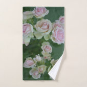 Beau jardin rose clair roses (Serviette à main)