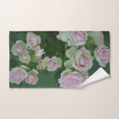 Beau jardin rose clair roses (Serviette à main)