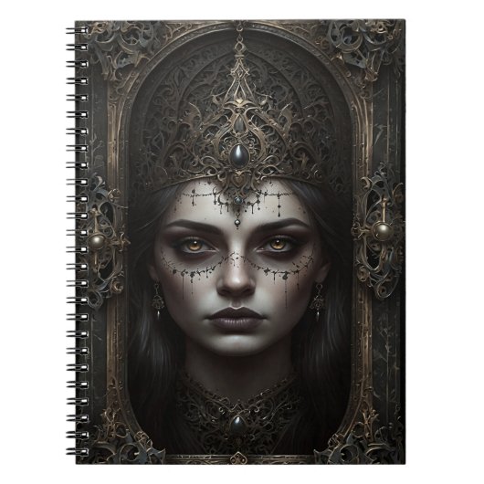 Beau jeune gothique femme Carnet photo spirale (Devant)