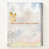 Beau Journal avec Couverture de Fille à l'Aquarell (Dos)