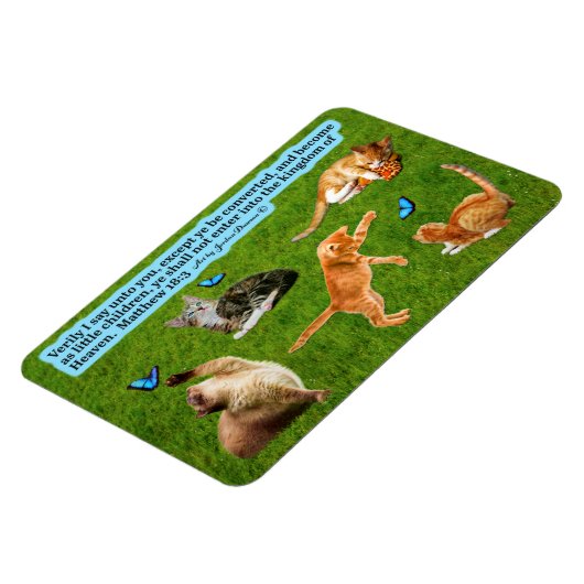 Beau Kitten Écriture Magnet Matthieu 18:3 (Côté Gauche)