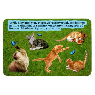 Beau Kitten Écriture Magnet Matthieu 18:3
