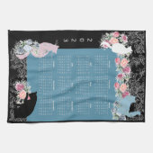 Beau Kitty Rose Garden 2023 Calendrier Serviette (Horizontal)
