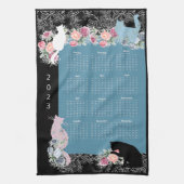 Beau Kitty Rose Garden 2023 Calendrier Serviette (Vertical)