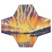 Beau lever de soleil en design aquarelle (Plat)