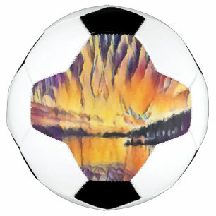 Beau lever de soleil en design aquarelle