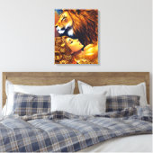 Beau Lion d'or et toile enveloppée femme (Insitu(Chambre))