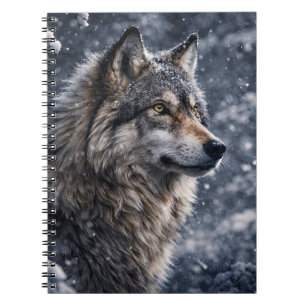Beau Loup dans le Journal de Neige
