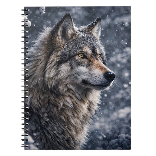 Beau Loup dans le Journal de Neige (Devant)