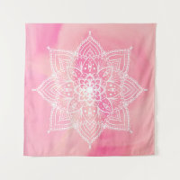 Beau Mandala sur Tapisserie arrière - plan rose