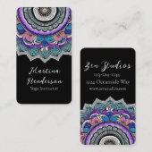Beau Mandala Yoga Carte de visite (Devant / Derrière)