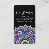 Beau Mandala Yoga Carte de visite (Dos)