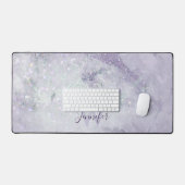 Beau marbre violet et Parties scintillant Monogram (Clavier et souris)