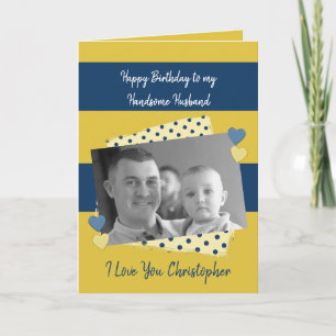 Beau Mari sur votre anniversaire carte photo de ma