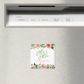 Beau Mariage Floral Personnalisé | Magnet (In Situ (Lave-vaisselle))
