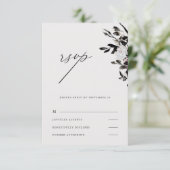 Beau mariage floral Rsvp en noir (Debout devant)