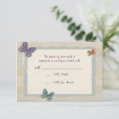 Beau Mariage papillon correspondant RSVP (Debout devant)