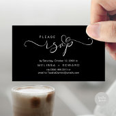 Beau mariage romantique invite carte RSVP