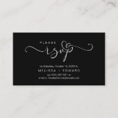 Beau mariage romantique invite carte RSVP (Devant)
