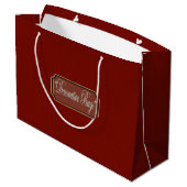 Beau Maroon Grand Sac Cadeau (Dos Angle)