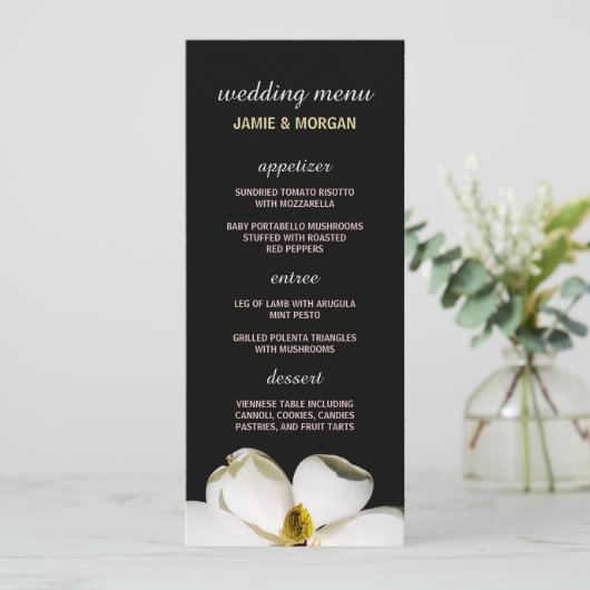 Beau menu de mariage de magnolia (Debout devant)