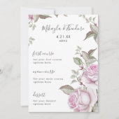 Beau menu Mariage Rose violet (Devant)