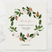 Beau Merci d'automne Étiquettes bouteille de vin (Étiquettes simples)