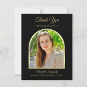 Beau Merci de Sympathie moderne Carte photo (Devant)