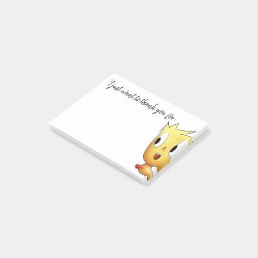 Beau "merci" des notes de post-it (Incliné)