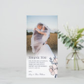 Beau Merci Mariage Blush & Blue Flowers (Debout devant)