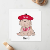 Beau Merci Note-kaarten Notitiekaartje (Voorkant / Achterkant in situ)