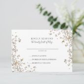 Beau Minuscule feuilles vert mariage lunaire RSVP (Debout devant)