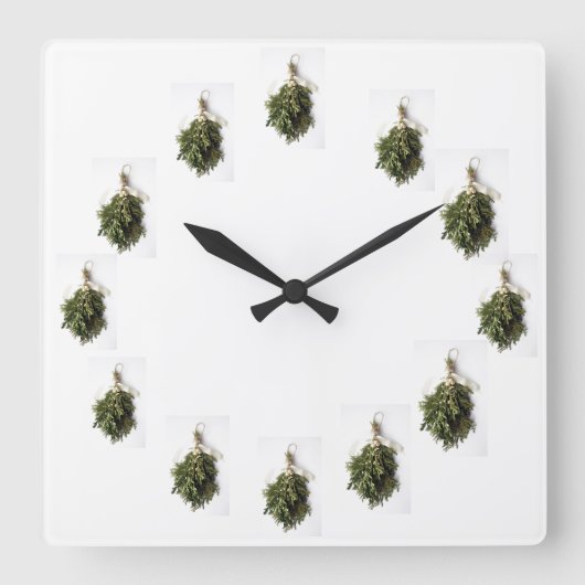 "BEAU MISTLETOE" HORLOGE DE NOËL (Recto)