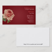Beau modèle de carte de visite rose rose (Devant / Derrière)