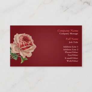 Beau modèle de carte de visite rose rose
