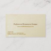 Beau modèle orange de carte de visite de (Dos)