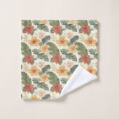 Beau modèle Vintage Tropical Floral (Gant de toilette)