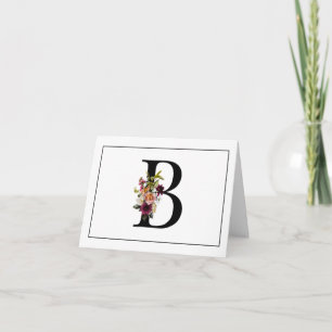 BEAU MONOGRAMME B AUX ACCENTS FLORAUX