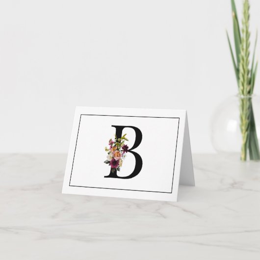 BEAU MONOGRAMME B AUX ACCENTS FLORAUX (Devant)